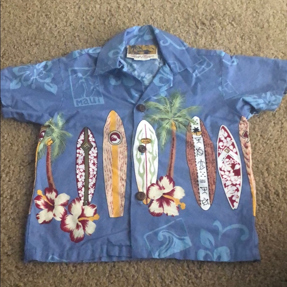 Hawaiian Kids Button Shirt